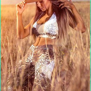 Superhot Safari Leopard Legging & Bra Set NWT